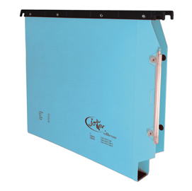 Cartella sospesa joker - armadio - interasse 33 cm - fondo u-3 cm - 32,6x28 cm - blu - bertesi