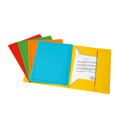 Cartelline 3 lembi - con stampa - 200 gr - 24x32 cm - mix 5 colori - fraschini - conf. 25 pezzi