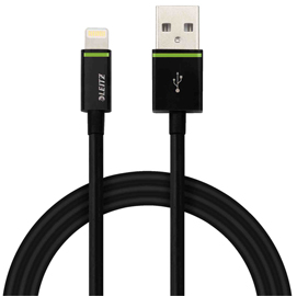 Cavo xl da lightning a usb - 2 m - nero - leitz complete