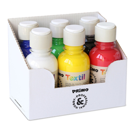 Colori per tessuti - 125ml - colori assortiti - primo - 6 colori