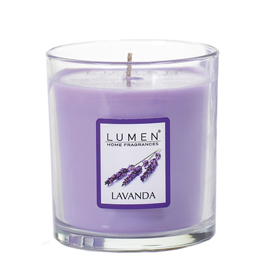 Candela in bicchiere - lavanda - lumen