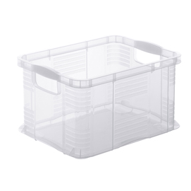 Contenitore portaoggetti - 39x29x21,5 cm - a4 - 17,5 l - ppl - trasparente - rotho