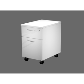 Cassettiera agorà - 39,4x60x60 cm - 1 cassetto + 1 classificatore - con ruote - bianco - artexport