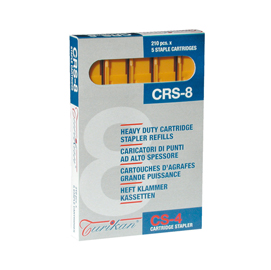 Caricatori crs6 - 210 punti 8 mm - capacità massima 40 fogli - giallo - turikan - conf. 5 pezzi