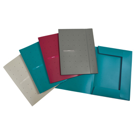 Cartellina 3 lembi matrix - con elastico - ppl - 24x33 cm - grigio - favorit