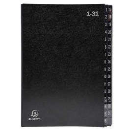 Classificatore numerico 1/31 ordonator - 25x33 cm - nero - exacompta