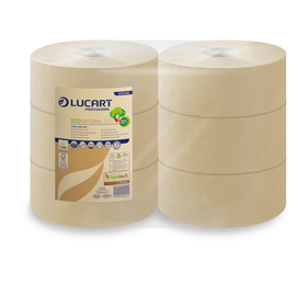 Carta igienica econatural maxi jumbo - 9,1 cm x 300 mt - 15,5 gr - diametro 24,5 cm - lucart