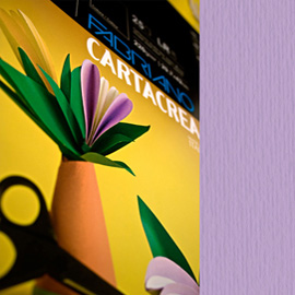 Cartoncino cartacrea - 35x50cm - 220gr - violetto - fabriano -  blister 10 fogli