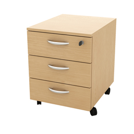 Cassettiera rainbow - 41x50x52,2 cm - 3 cassetti - con ruote - faggio - artexport