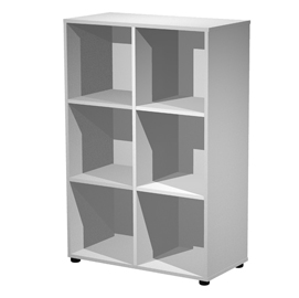 Contenitore maxi rainbow - 6 caselle a giorno - 80x40x120,6 cm - grigio - artexport