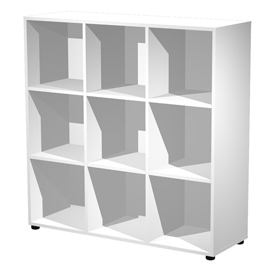 Contenitore maxi rainbow - 9 caselle a giorno - 119x40x120,6 cm - bianco - artexport