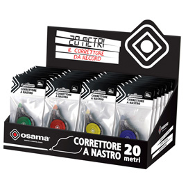 Correttore a nastro 20 metri - 5mm x 20mt - ivolucro colori assortiti - osama