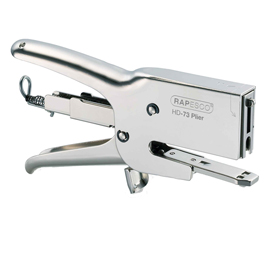 Cucitrice a pinza hd73 - alti spessori - argento chrome - rapesco