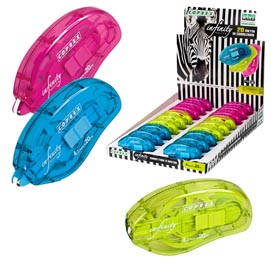 Correttore a nastro - 4,2mm x 20mt - 3 colori assortiti - lebez