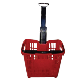 Cesto trolley - 30 litri - antiurto - rosso - printex