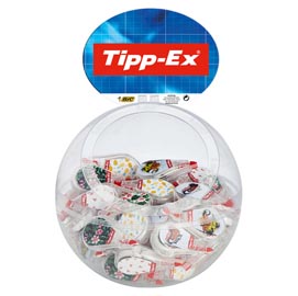 Correttori mini pocket mouse - 6 mt - fantasie assortite - tipp-ex - espositore 40 pezzi