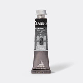 Colore a olio - extrafine - 20 ml - nero d'avorio - maimeri
