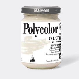 Colore vinilico polycolor - 140 ml - bianco platino - maimeri
