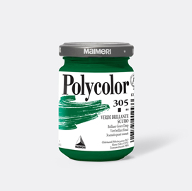 Colore vinilico polycolor - 140 ml - verde brillante scuro - maimeri
