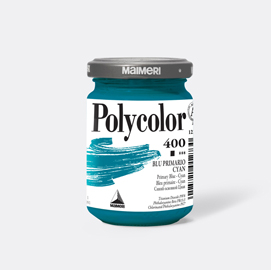 Colore vinilico polycolor - 140 ml - blu primario cyan - maimeri