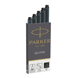 Cartucce quink permanente - nero - 5 pezzi - paker