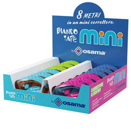Correttore a nastro bianco tape mini - 5mm x 8mt - osama