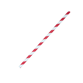 Cannucce stripes - carta - rosso/bianco - 12 pezzi - big party