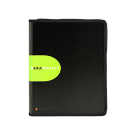 Conferenziere con calcolatrice exawallet - ppl - 26,5x34 cm - nero - exacompta