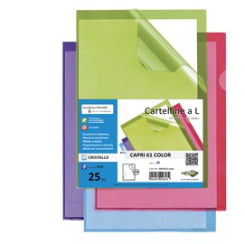 Cartelline a l -  21x29,7 cm - rosso - sei rota - conf. 25 pezzi