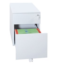 Cassettiere in metallo 1 cassetto + classificatore - metallo - 40x59x55 cm - grigio - bertesi