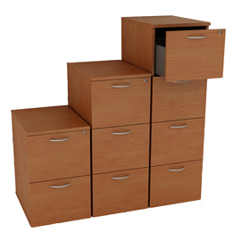 Classificatore 4 cassetti - 49x55x141,5 cm - noce chiaro - artexport