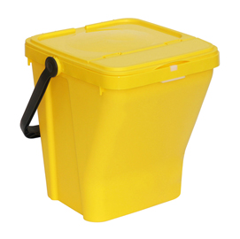 Contenitore portarifiuti eco top - 39x42x42,5 cm - 35 l - giallo - mobil plastic