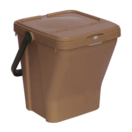 Contenitore portarifiuti eco top - 39x42x42,5 cm - 35 l - marrone - mobil plastic