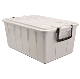 Contenitore foodbox con coperchio - 58x38x26 cm - 40 l - ppl riciclabile - bianco - mobil plastic