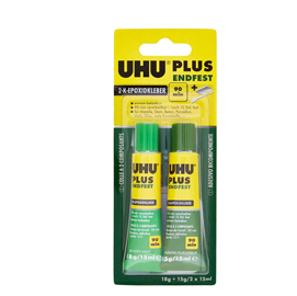 Colla bicomponente plus 90 min - 30ml (2x15ml) - trasparente - uhu