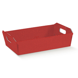 Cesto incollato 220x160x50mm lino rosso 37997 scotton