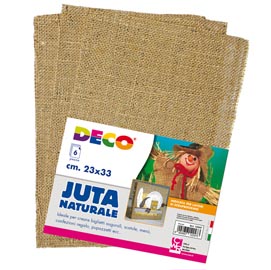 >confezione 6 pezzi juta naturale 23x33cm 12247 cwr