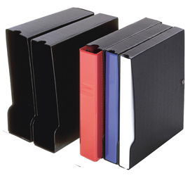 Custodia per raccoglitore 100 - 22x30 cm - dorso 13,5 cm - a4 - nero - sei rota