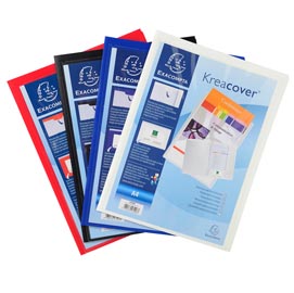 Cartella di presentazione kreacover - in pp - 2 alette - colori assortiti - a4 - exacompta