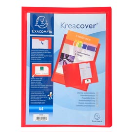 Cartella di presentazione kreacover - in pp - 2 alette - rosso - a4 - exacompta