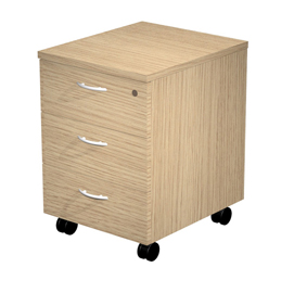 Cassettiera easy - 41,8x52x59,5 cm - 3 cassetti - con ruote - rovere - artexport