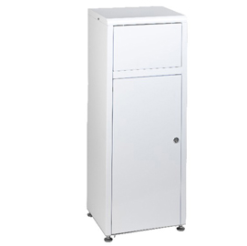 Contenitore mini mec - in metallo - 40x32,4x107,5 cm - bianco - 50 l - medial international