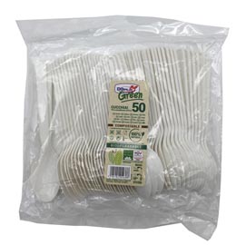 Cucchiai compact in cpla - 160mm - bianchi - dopla - conf.50 pezzi