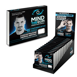 Chewing gum integratore alimentare - mind the gum - showbox 12 blister (9 gomme cad.)