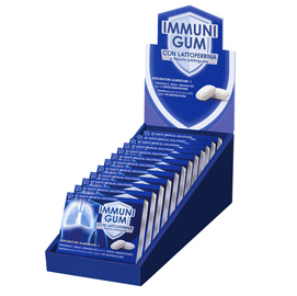 Chewing gum integratore difese immunitarie - immunigum - showbox da 12 blister (9 gomme cad.)
