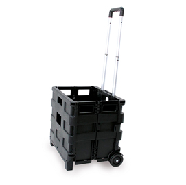Carrello pieghevole con cassa in plastica - portata max 25 kg - garden friend