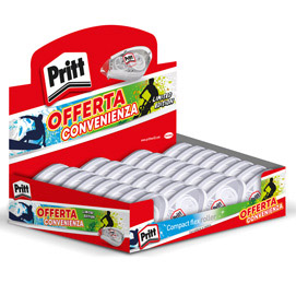 Correttore roller compact - 4,2 mm x 10 mt - pritt - display 32 pezzi