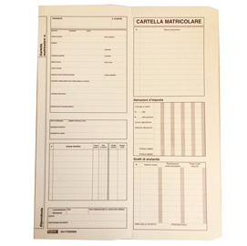 Cartellina matricolare del dipendente - 50/2 copie atoricalcanti - du175500000 - data ufficio