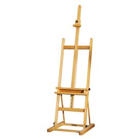 Cavalletto studio - legno di  faggio - altezza tela max 140 cm - 47 x 57 x 185 cm - dom