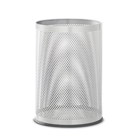 Cestino tondo bianco 14l in metallo traforato